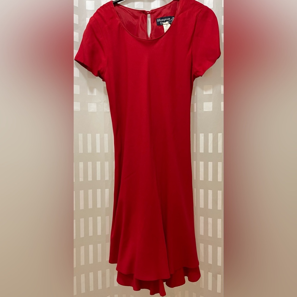 Vintage Hampton Dress Co. red dress size 10